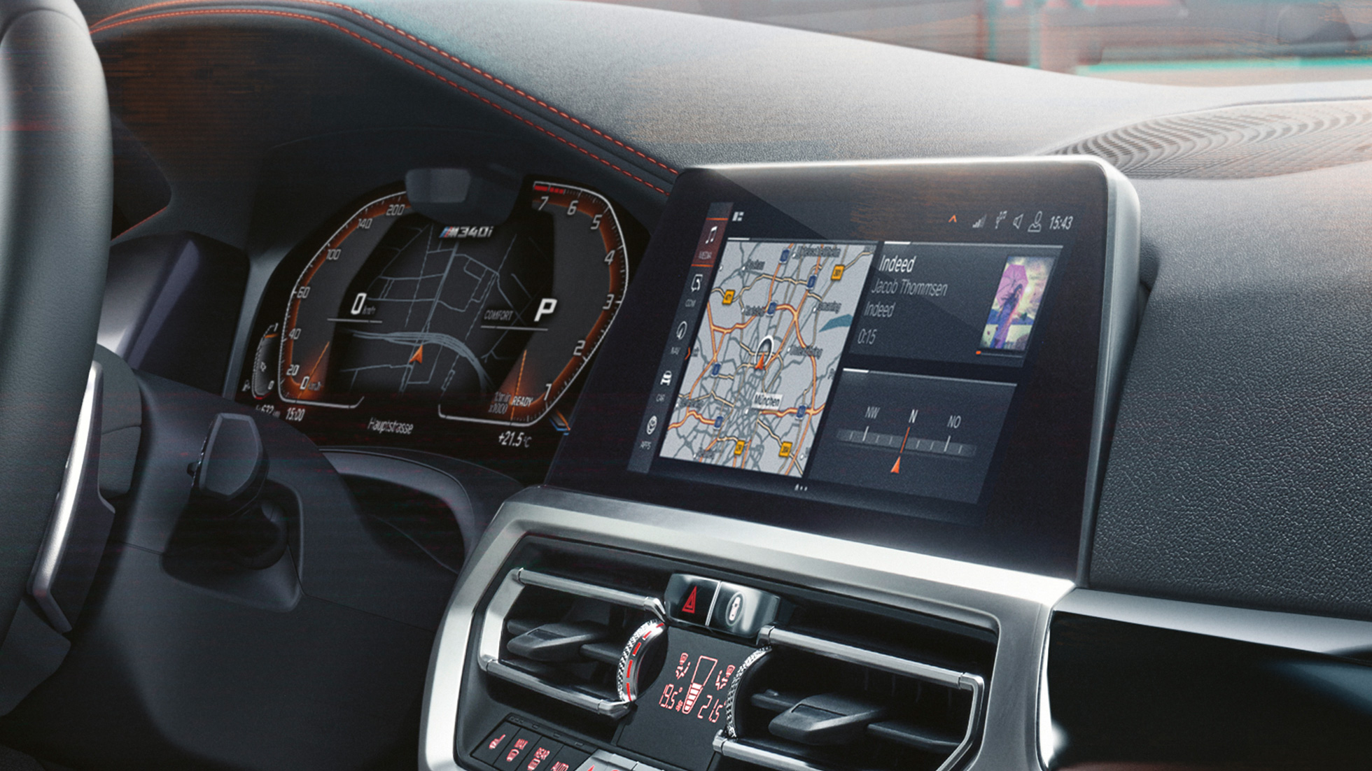 Design førerplass BMW M340i xDrive Touring, design førerplass