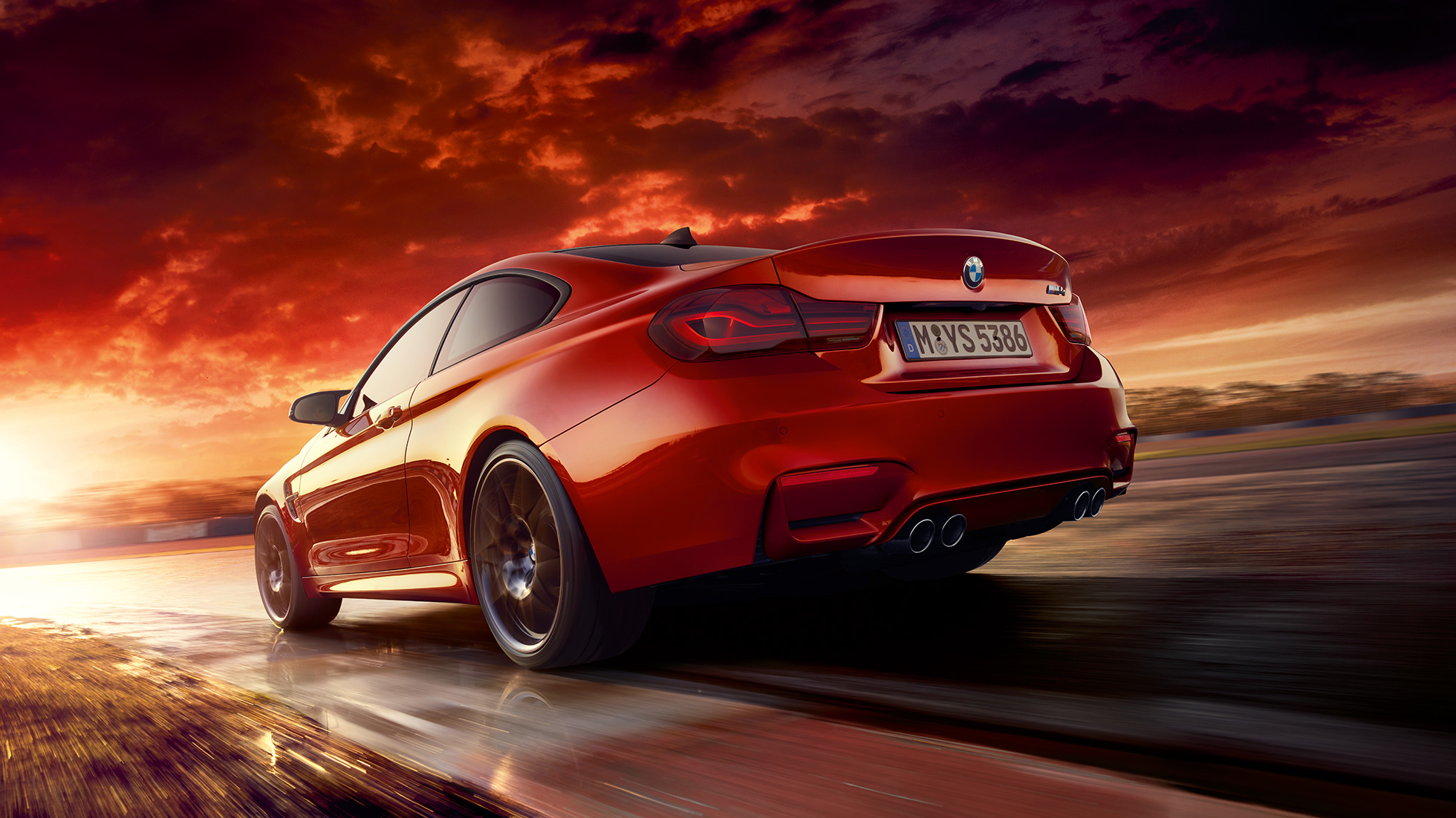 BMW M4 Coupé, sett bakfra BMW M4 Coupé, design, sett bakfra
