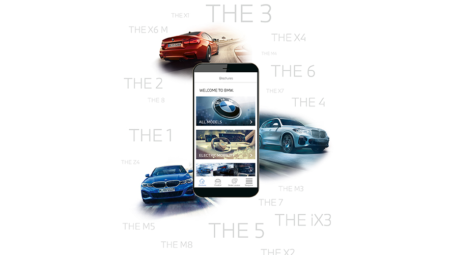 BMW Katalog-app BMW Katalog-appen på smarttelefon