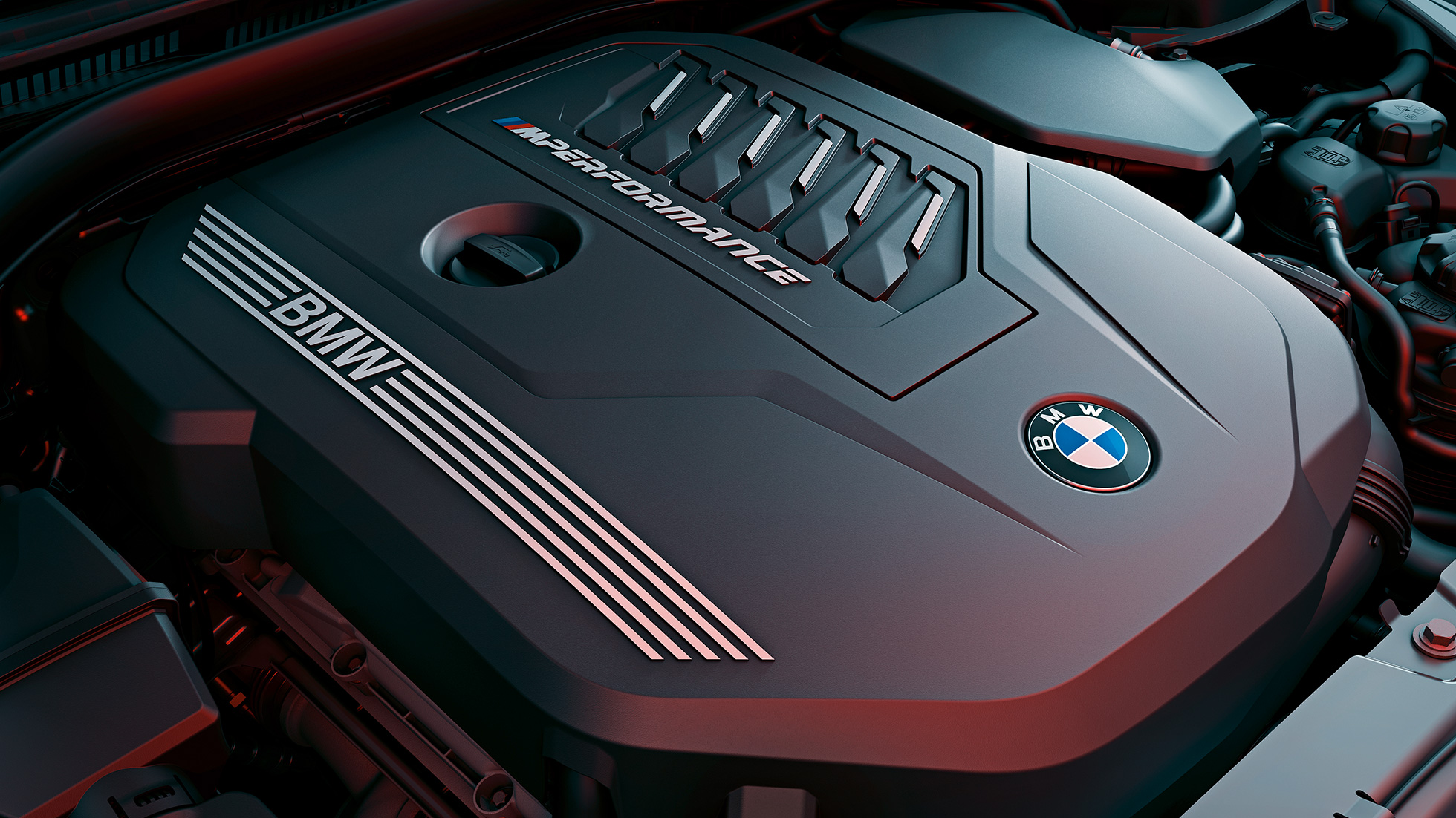 BMW TwinPower Turbo bensinmotor BMW M440i xDrive Coupé G22 2020 BMW TwinPower Turbo rekke-6-sylindret bensinmotor BMW M440i xDrive Coupé G22 2020 Næropptak