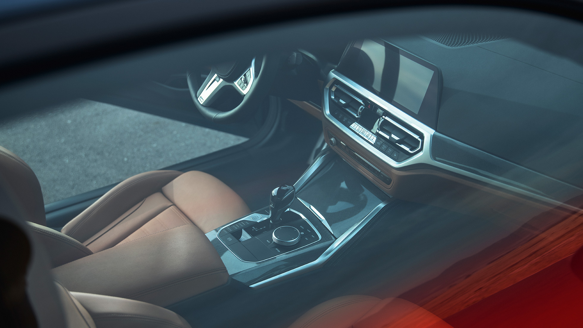Interiør BMW M440i xDrive Coupé G22 2020 BMW M440i xDrive Coupé Arctic Race blå metallic G22 2020 Interiør