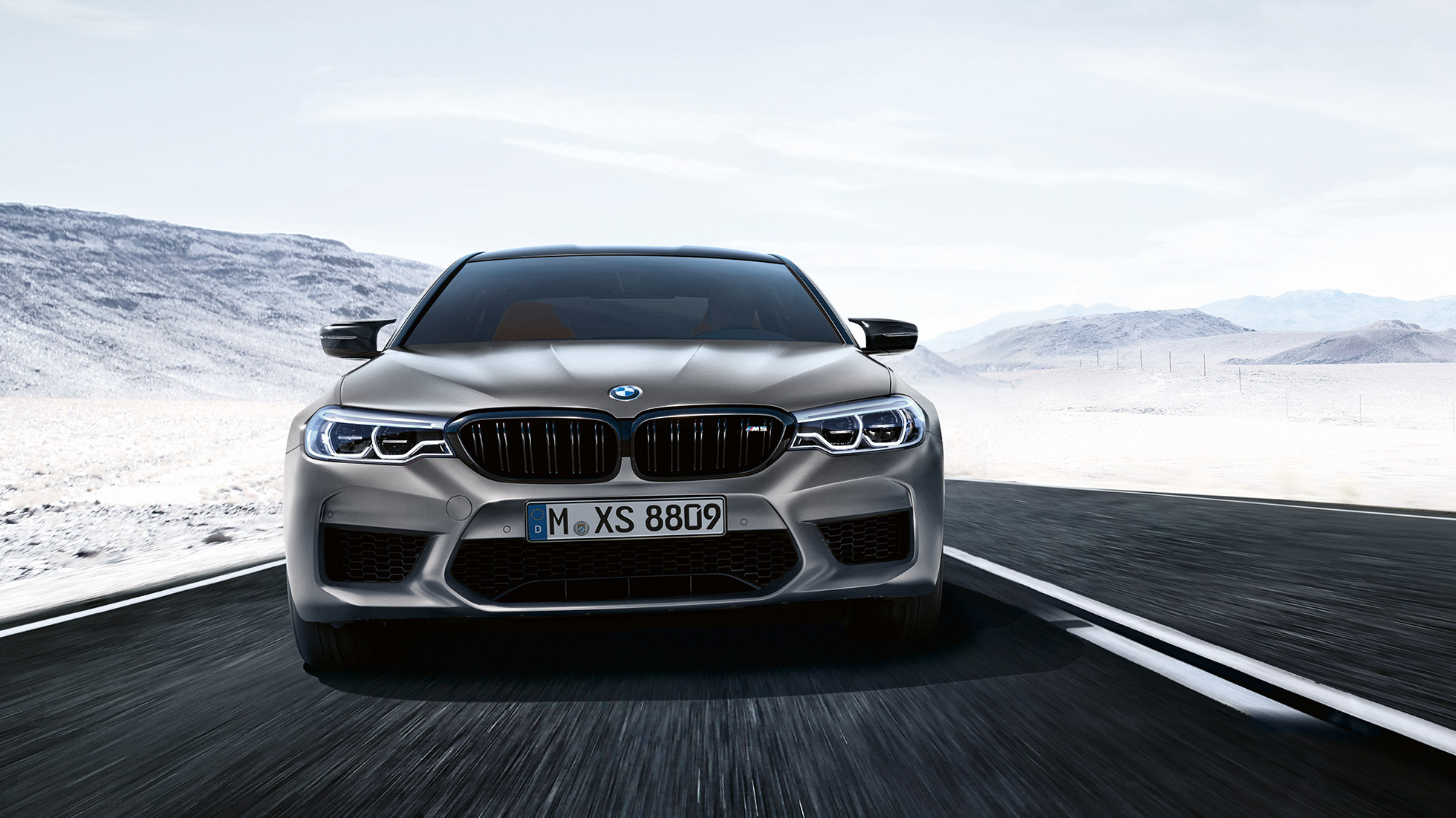 Frontdesign. BMW M5 Competition design sett forfra.