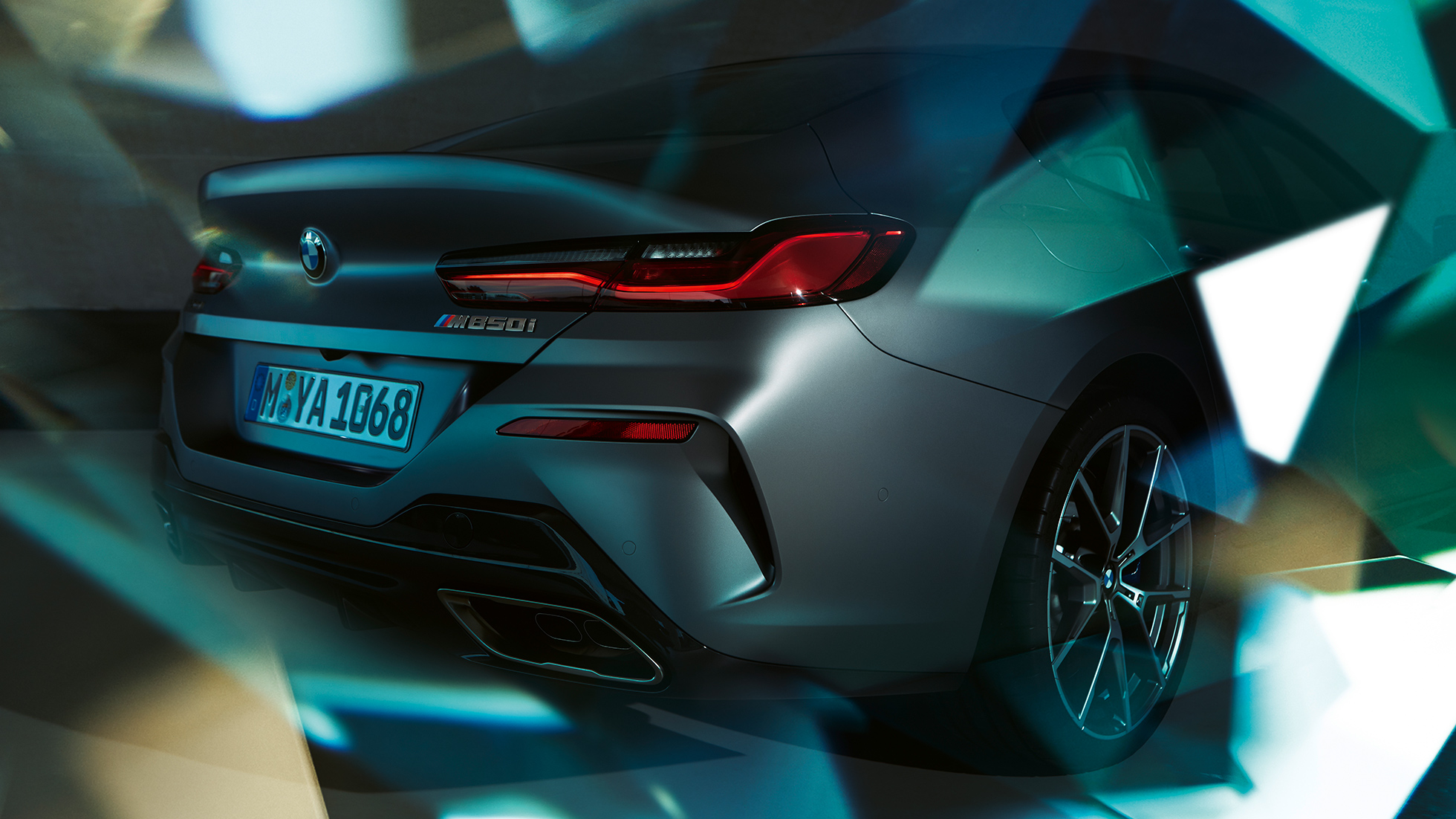 BMW M850i xDrive Gran Coupé med spesielle eksos-stusser BMW M850i xDrive Gran Coupé, design, hekk med spesielle eksos-stusser