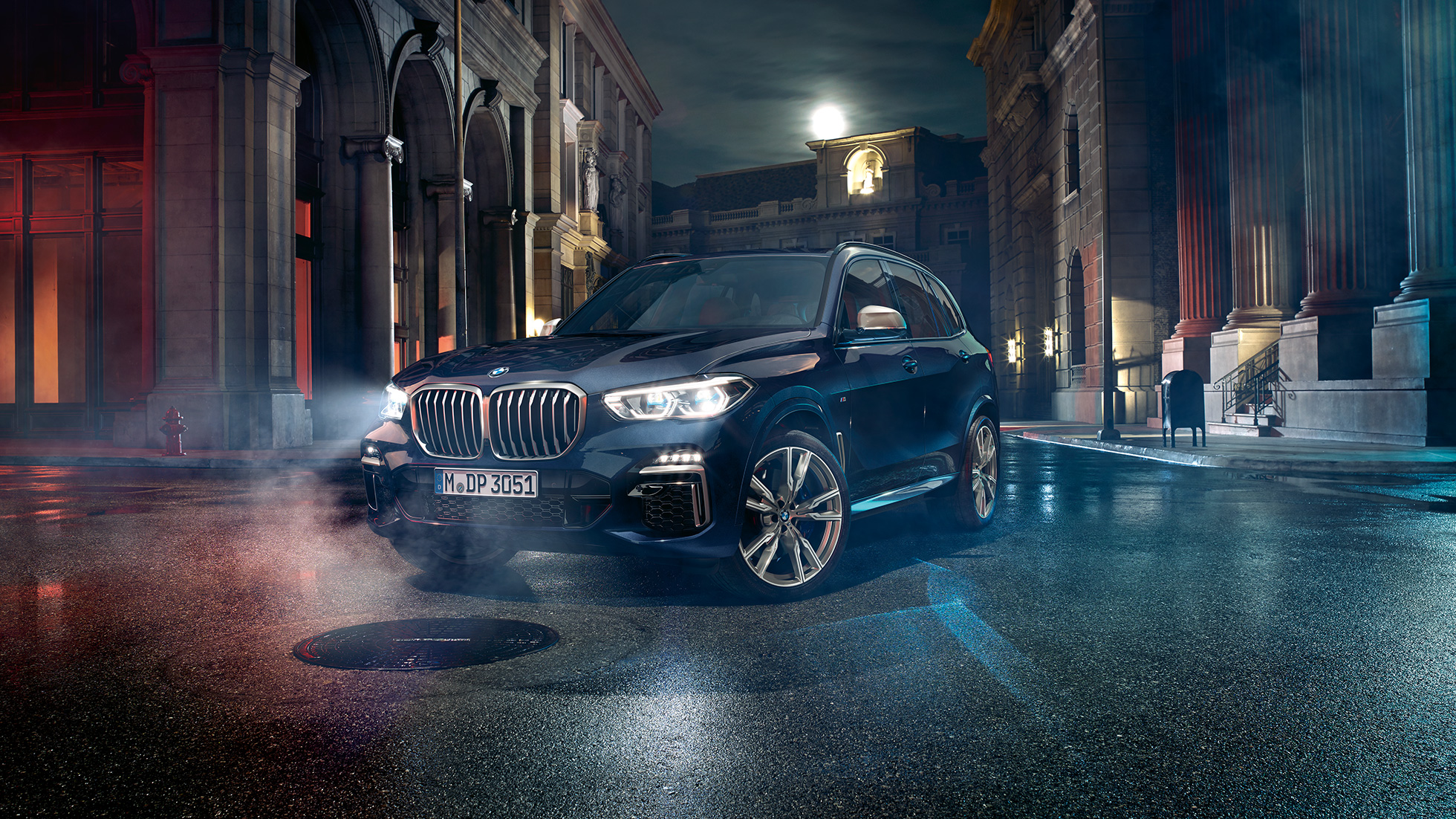 Eksteriør-design BMW X5 M50i og M50d Eksteriør-design BMW X5 M50i og M50d G05 sett skrått forfra