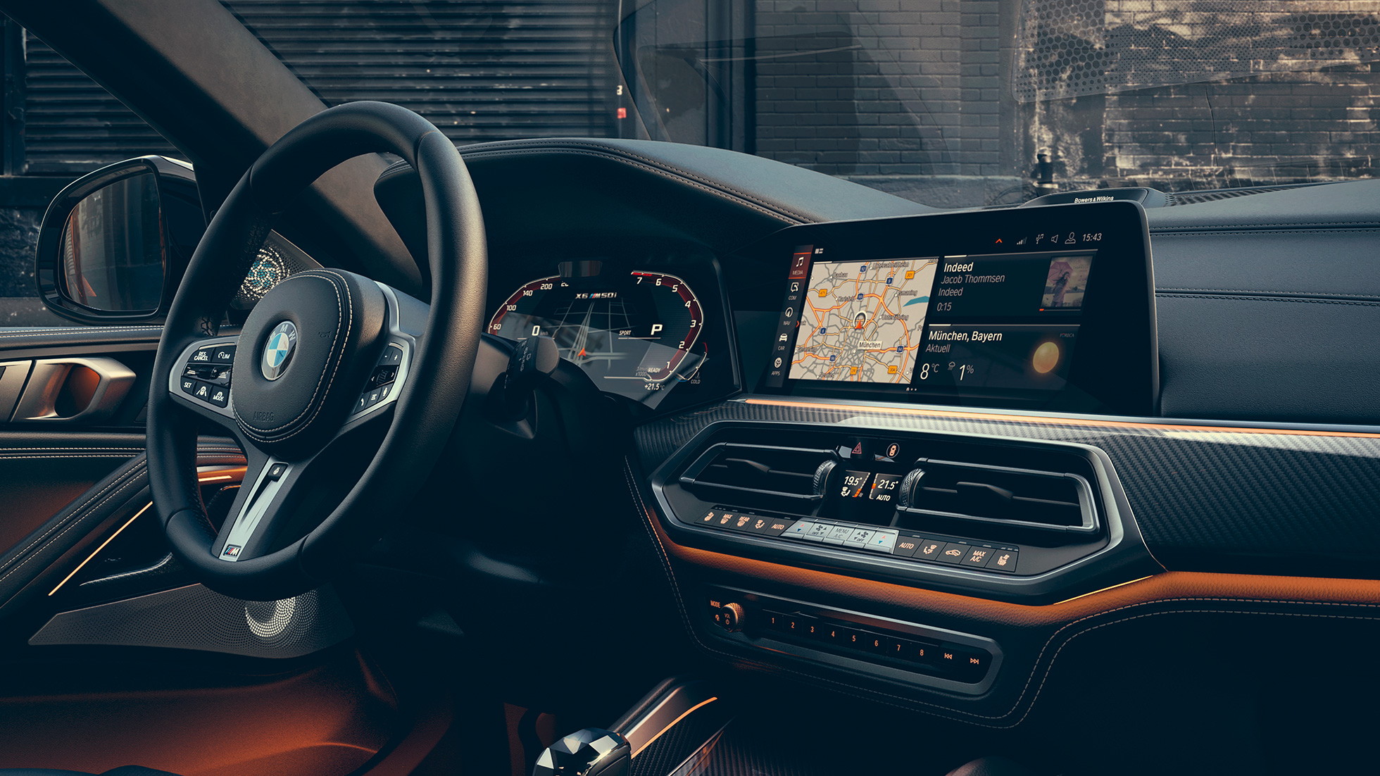 BMW X6 M50i førerplassen BMW X6 M50i førerplassen førerorientert