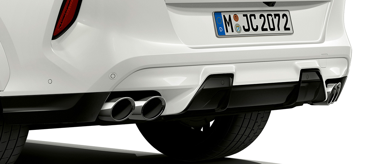 Hekkskjørt BMW X6 M F96 Hekkskjørt BMW X6 M F96 2020 SUV sett bakfra