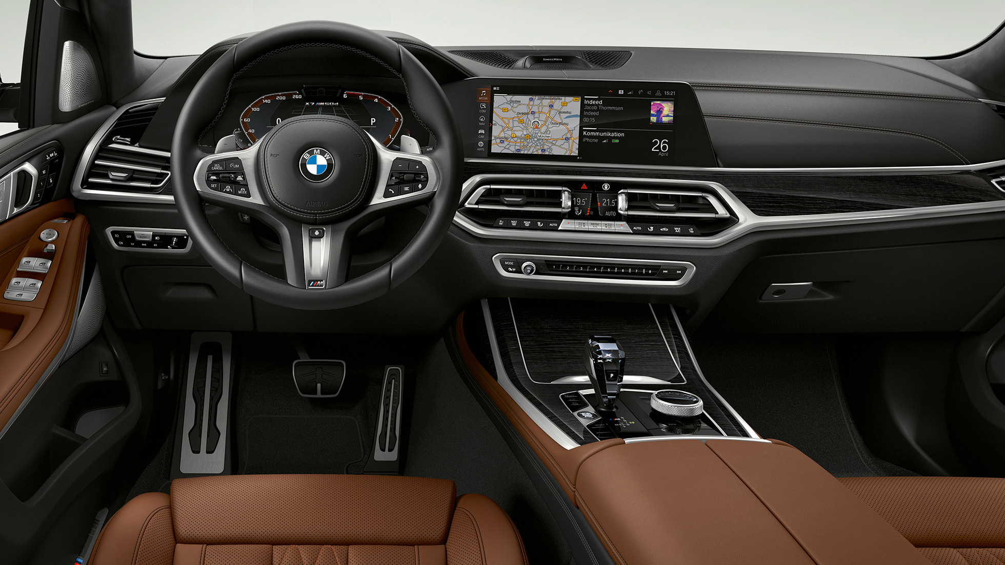 Interiør i BMW X7 M50i BMW X7 M-modellene M50d og M50i, interiør, G07, 2019