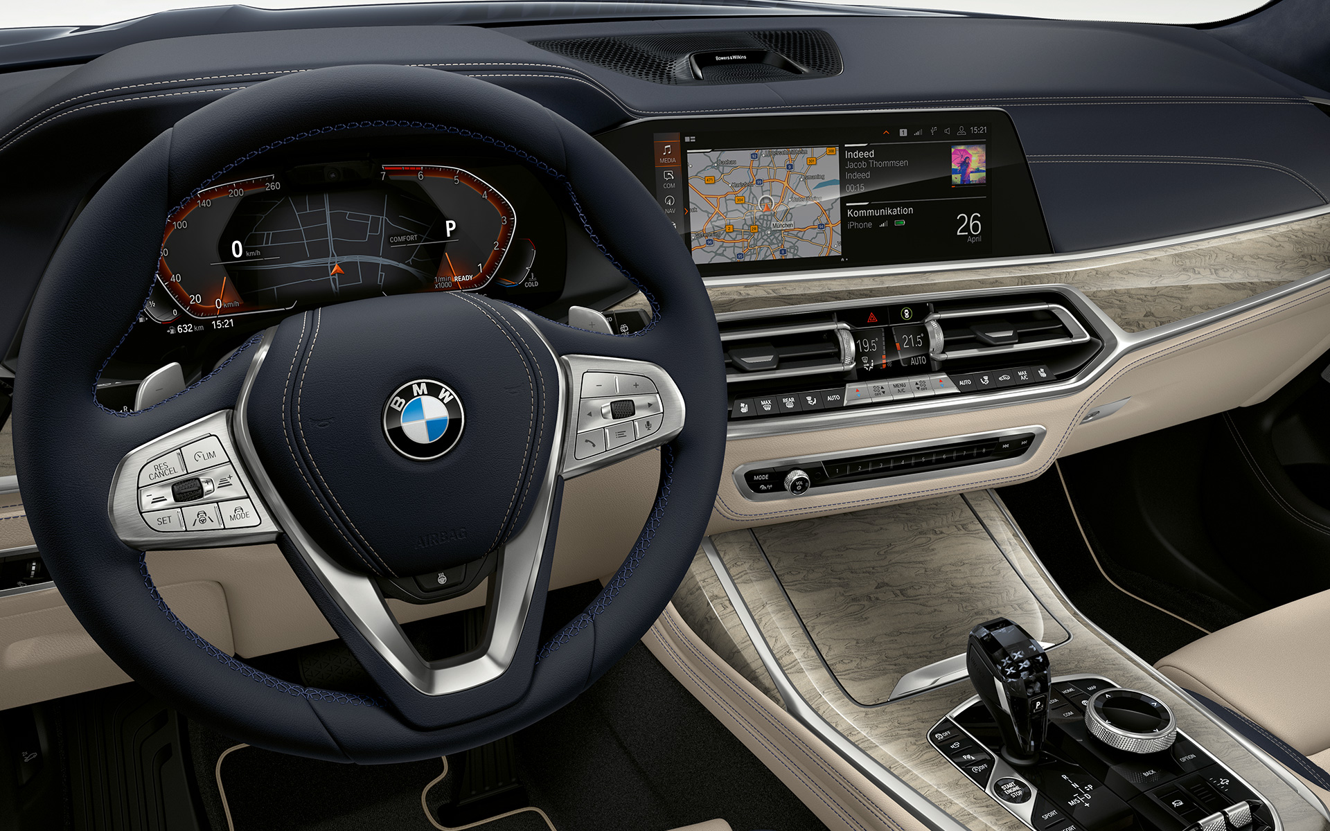 BMW X7 M50i M50d G07 2019 Cockpit næropptak BMW X7 M50i M50d G07 2019 Cockpit næropptak