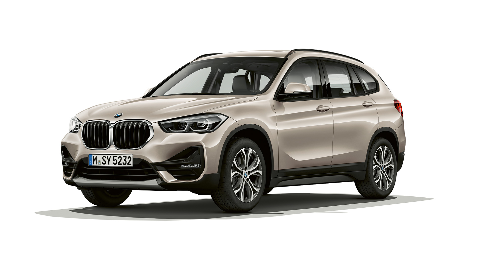 BMW X1 Modell Advantage, sett skrått forfra BMW X1, Modell Advantage, sett skrått forfra studio-opptak