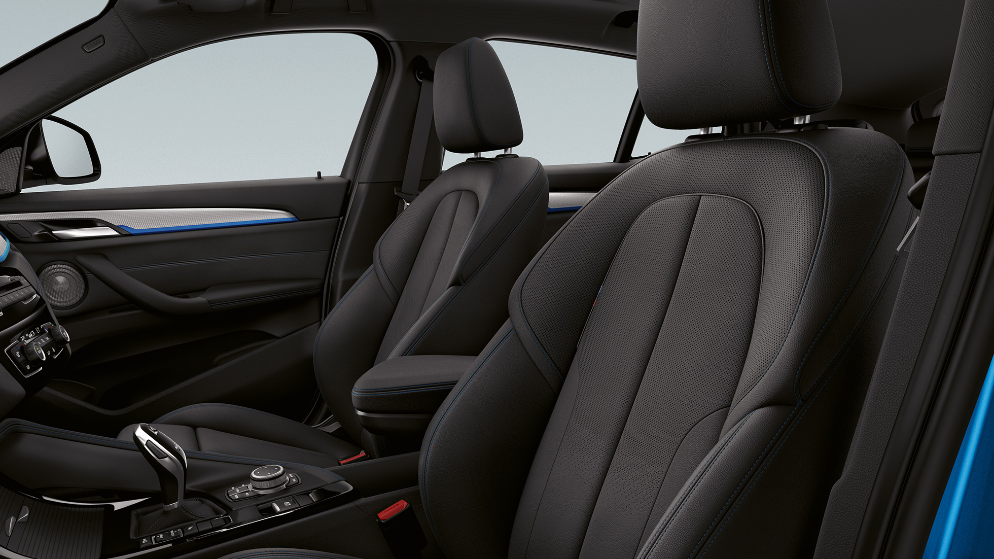 Skinninteriør BMW X2 sDrive20i Modell M Sport X BMW X2 sDrive20i Modell M Sport 2018 F39 Interiør, skinninteriør