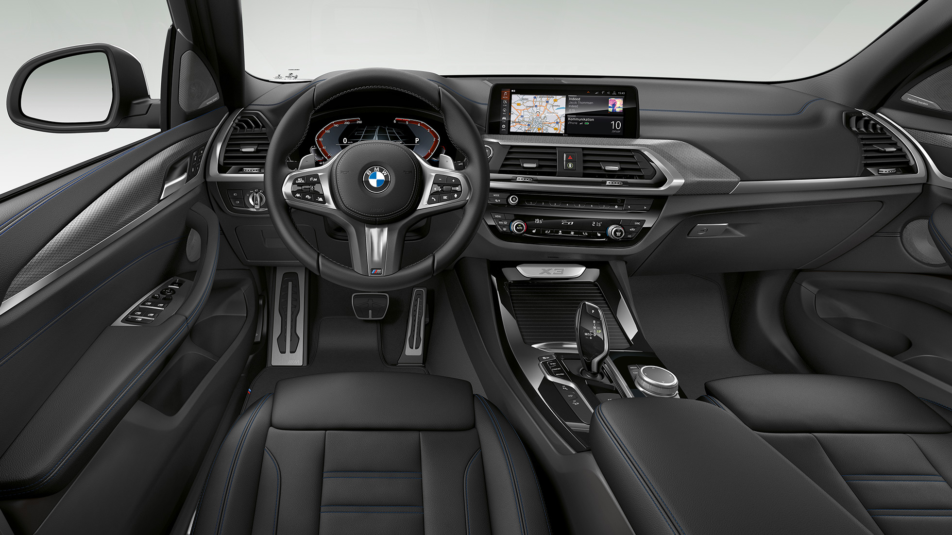 BMW X3 M40i, Model M Sport innvendig design BMW X3 M40i, Model M Sport innvendig design