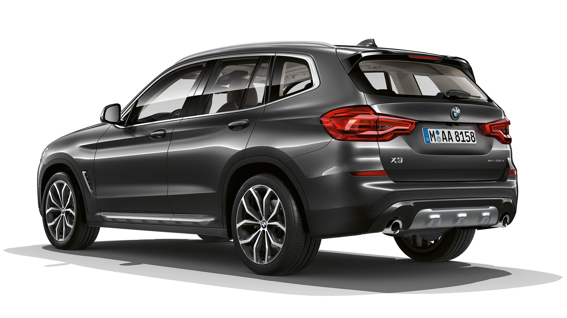 BMW X3 M40i, Model xLine sett skrått bakfra BMW X3 M40i, Model xLine sett skrått bakfra