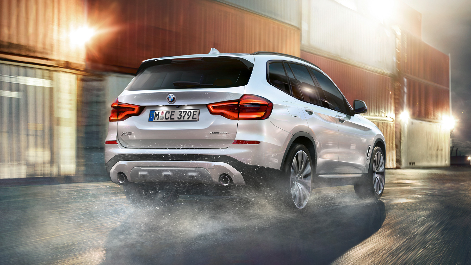 BMW X3 M40i med signatur sett bakfra BMW X3 M40i med signatur sett bakfra