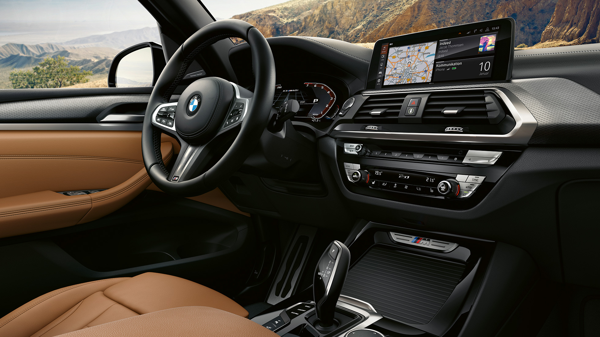 Ratt og instrumentpanel i BMW X3 M40i Ratt og instrumentpanel i BMW X3 M40i