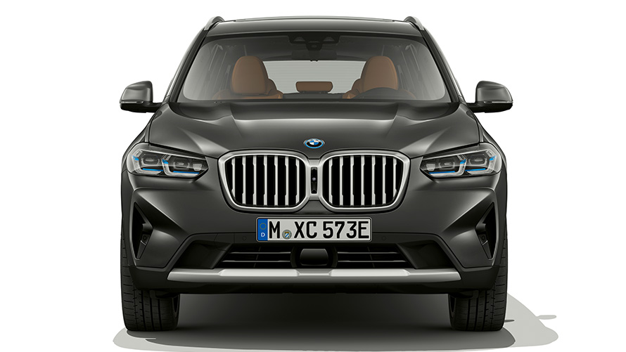 BMW X3 G01 sofistogrå, frontdesign 2021 BMW X3 G01 sofistogrå, nærbilde forfra 2021
