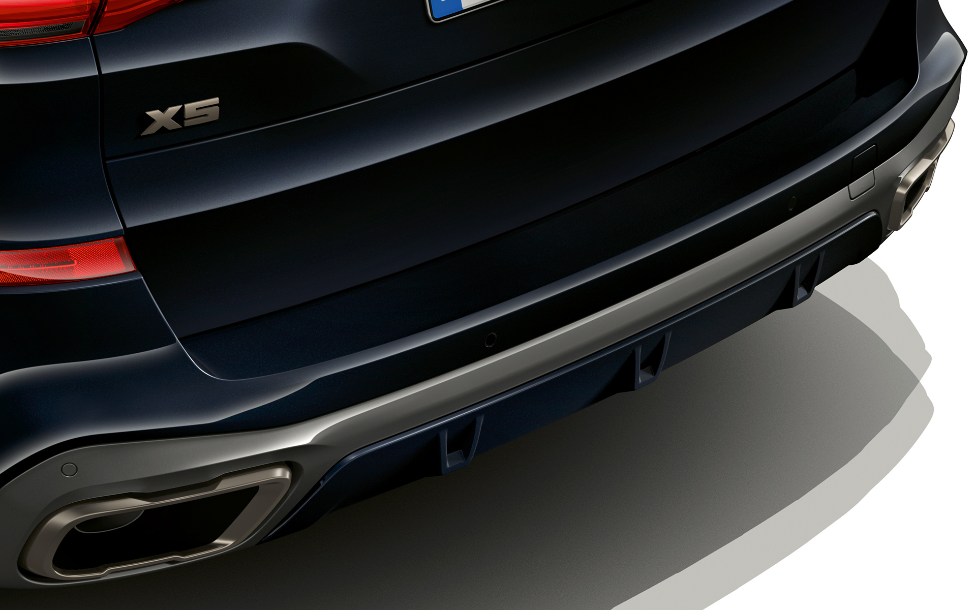 Eksosanlegg på BMW X5 M50d M sportseksosanlegg og diffusor på BMW X5 M50d
