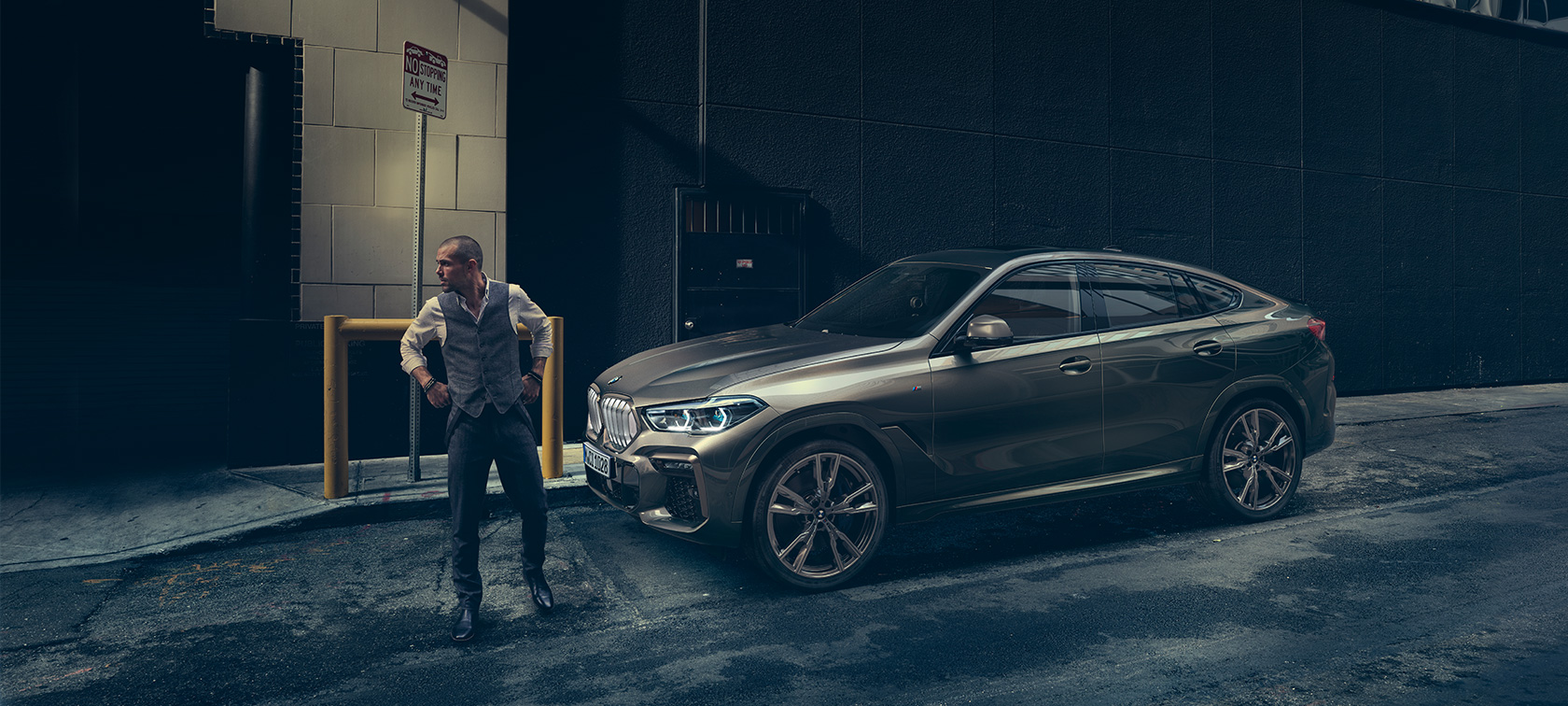 BMW X6 G06 2019 Manhatten metallic Sett skrått forfra