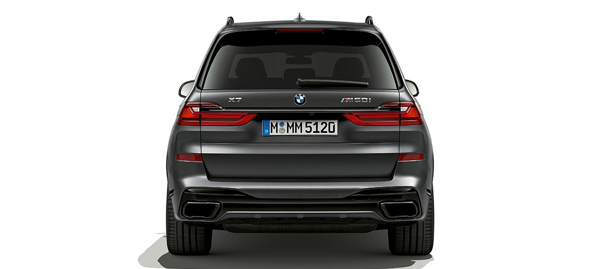 BMW Dark Shadow Edition sett bakfra BMW X7 G07 Dark Shadow Edition sett bakfra