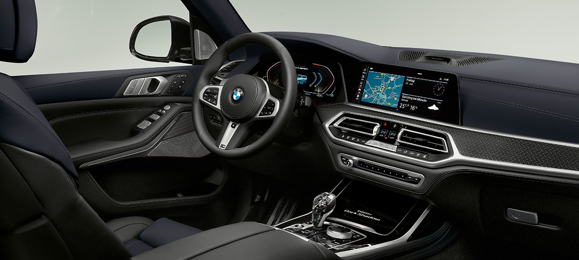 Førerplass BMW Dark Shadow Edition Interiør Førerplass BMW X7 G07 Dark Shadow Edition Interiør
