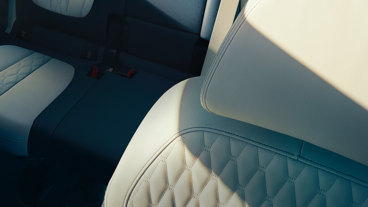 Designskinn i BMW X7 Nærbilde av designskinnet i BMW X7