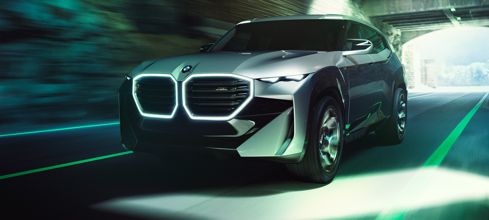BMW Concept XM (G09) sett skrått forfra stående BMW Concept XM (G09) sett skrått forfra stående