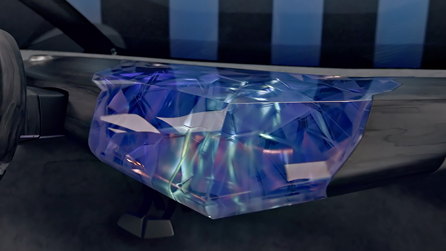 Video interiørdesign instrumentpanel som svevende skulptur BMW i Vision Circular 2021 BMW i Vision Circular 2021 visjonsbil interiørdesign instrumentpanel som svevende skulptur, video