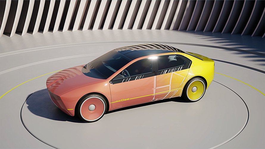 BMW i Vision Dee E Ink-teknologi BMW i Vision Dee visjonsbil E Ink-teknologi