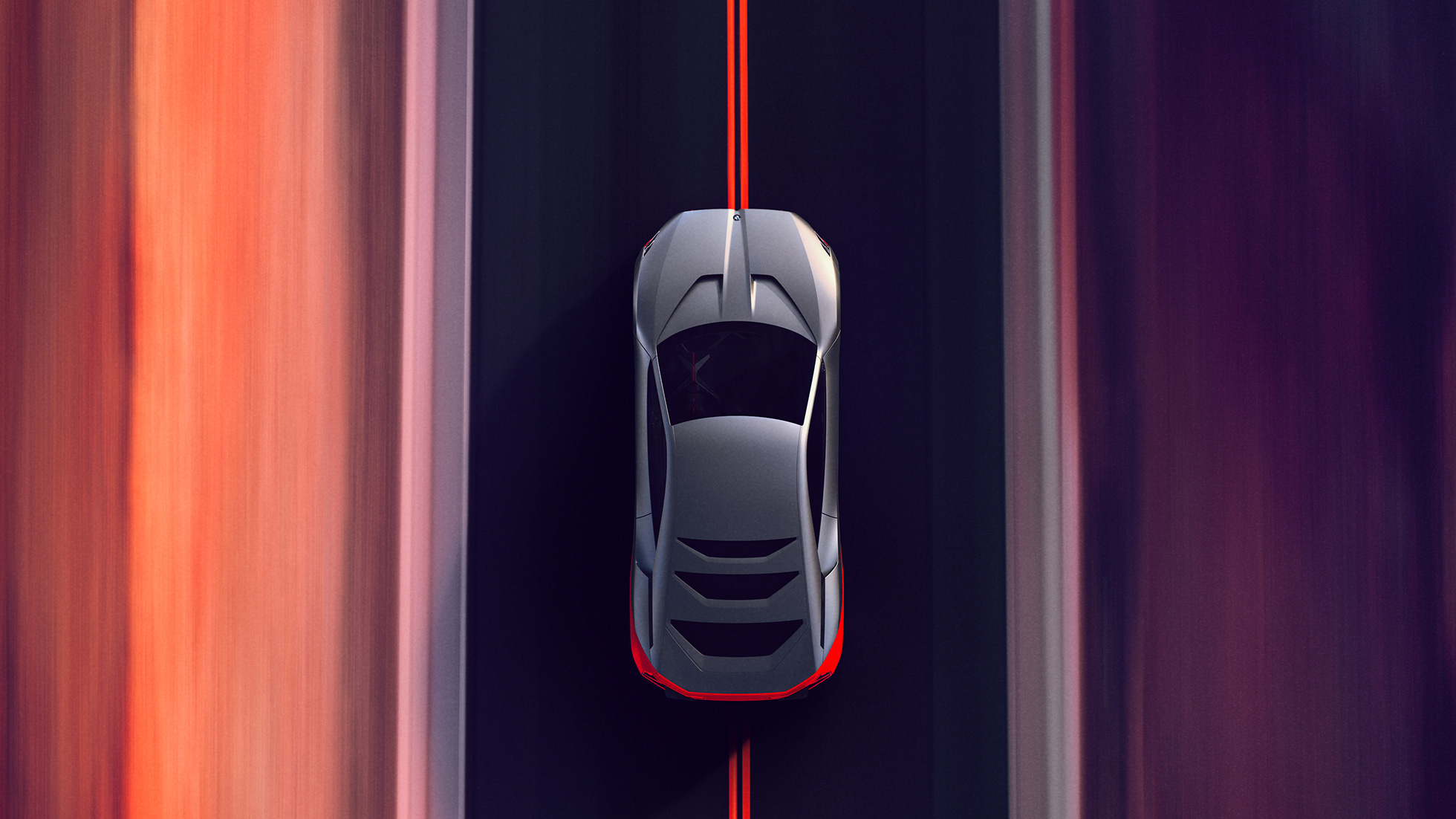 BMW Vision M NEXT, topview, i fart BMW Vision M NEXT, topview, i fart