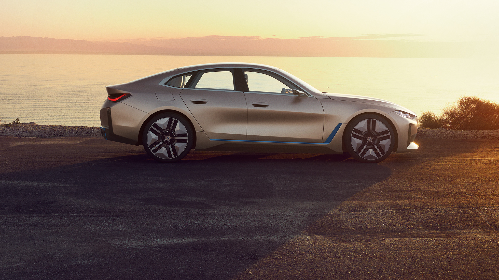 Eksteriør BMW Concept i4 2020 G26 BMW Concept i4 2020 G26 elbil helelektrisk BMW Gran Coupé eksteriør