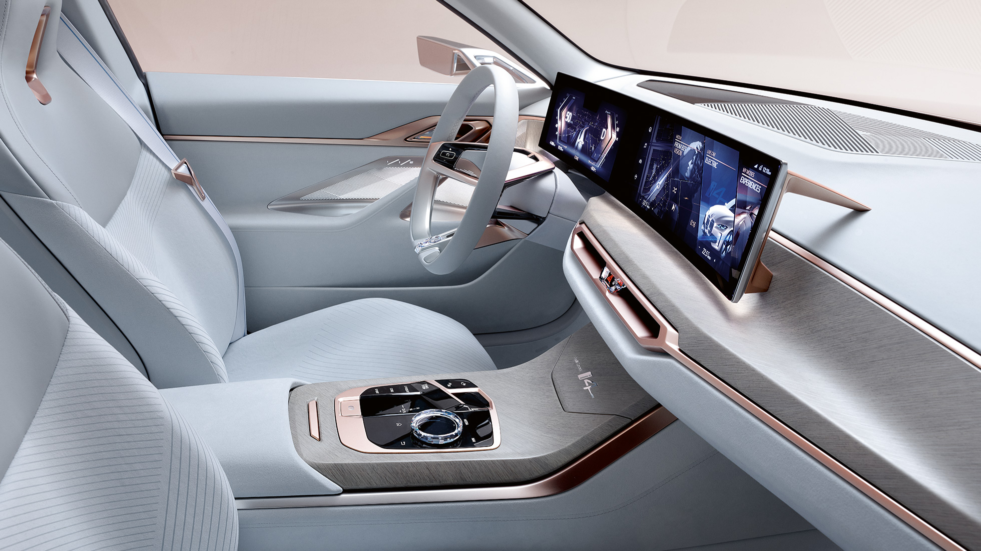 Interiør 2 BMW Concept i4 2020 G26 Interiør 2 BMW Concept i4 2020 G26 elbil helelektrisk BMW Gran Coupé