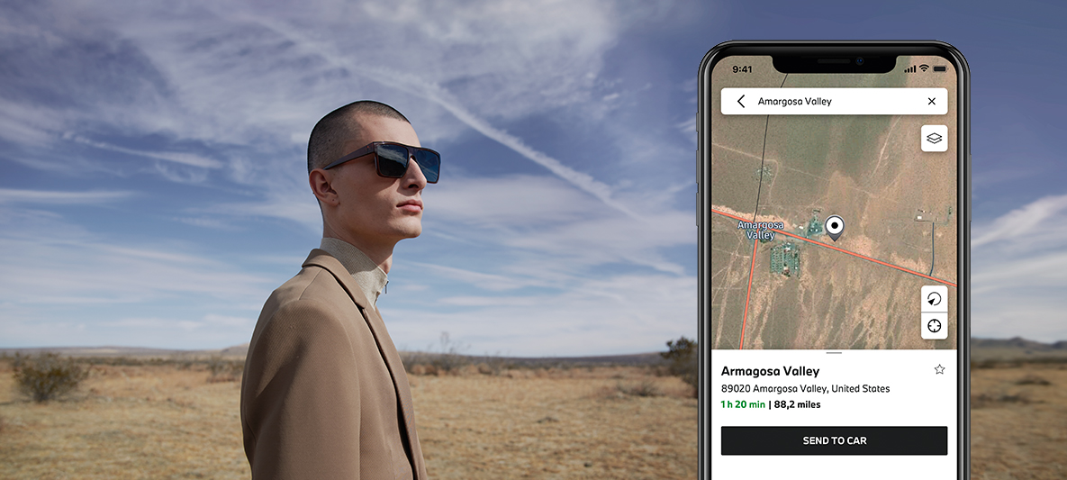 My BMW app Planlegge kjøreturer og sende til bilen Mann i ørkenen My BMW app Planlegge kjøreturer og sende til bilen Mann i ørkenen