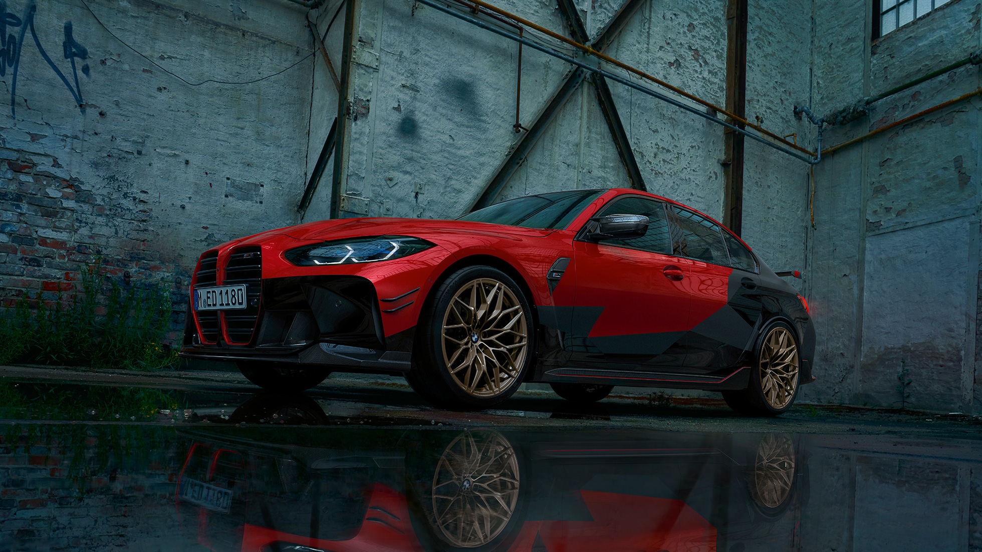 BMW M3 G80 sett skrått forfra BMW M Performance Parts BMW M3 G80 sett skrått forfra