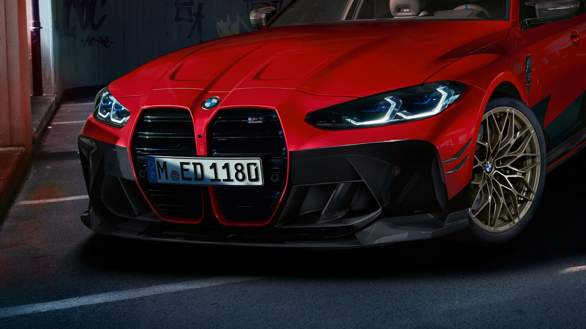 BMW M3 G80 sett forfra BMW M Performance Parts BMW M3 G80 sett forfra