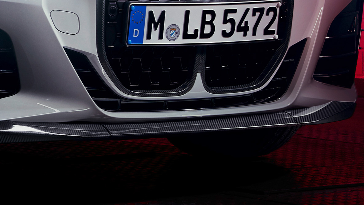 BMW M Performance frontsplitter i karbonfiber BMW 4-serie Coupé G22 BMW M Performance frontsplitter i karbonfiber BMW 4-serie Coupé G22 nærbilde