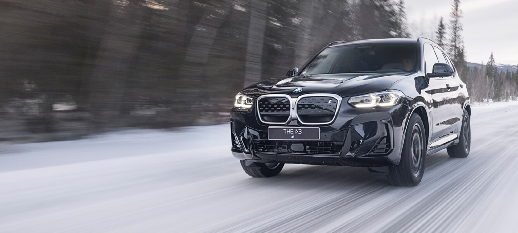 BMW iX3 G08 2021 M karbonsvart sideblikk